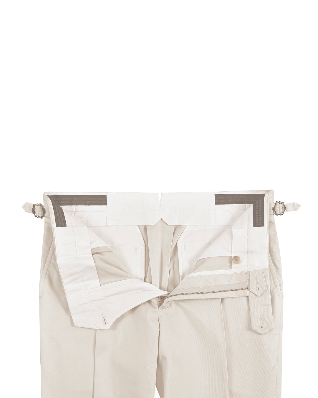 Ivory Cotton Twill Dress Pant - 3