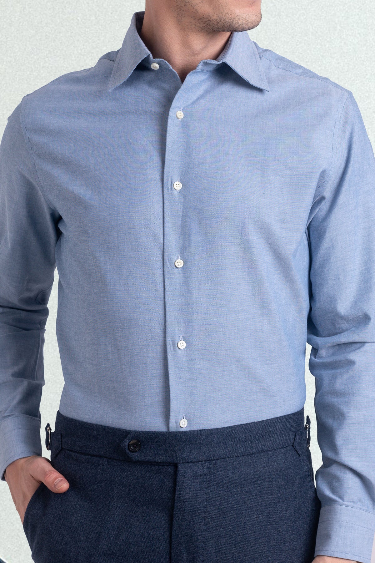 Persian Blue Oxford Shirt - 4