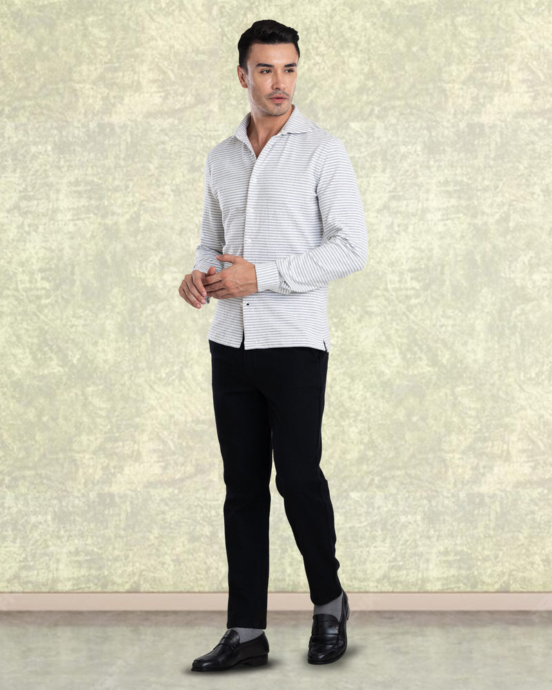Black Wool Chino