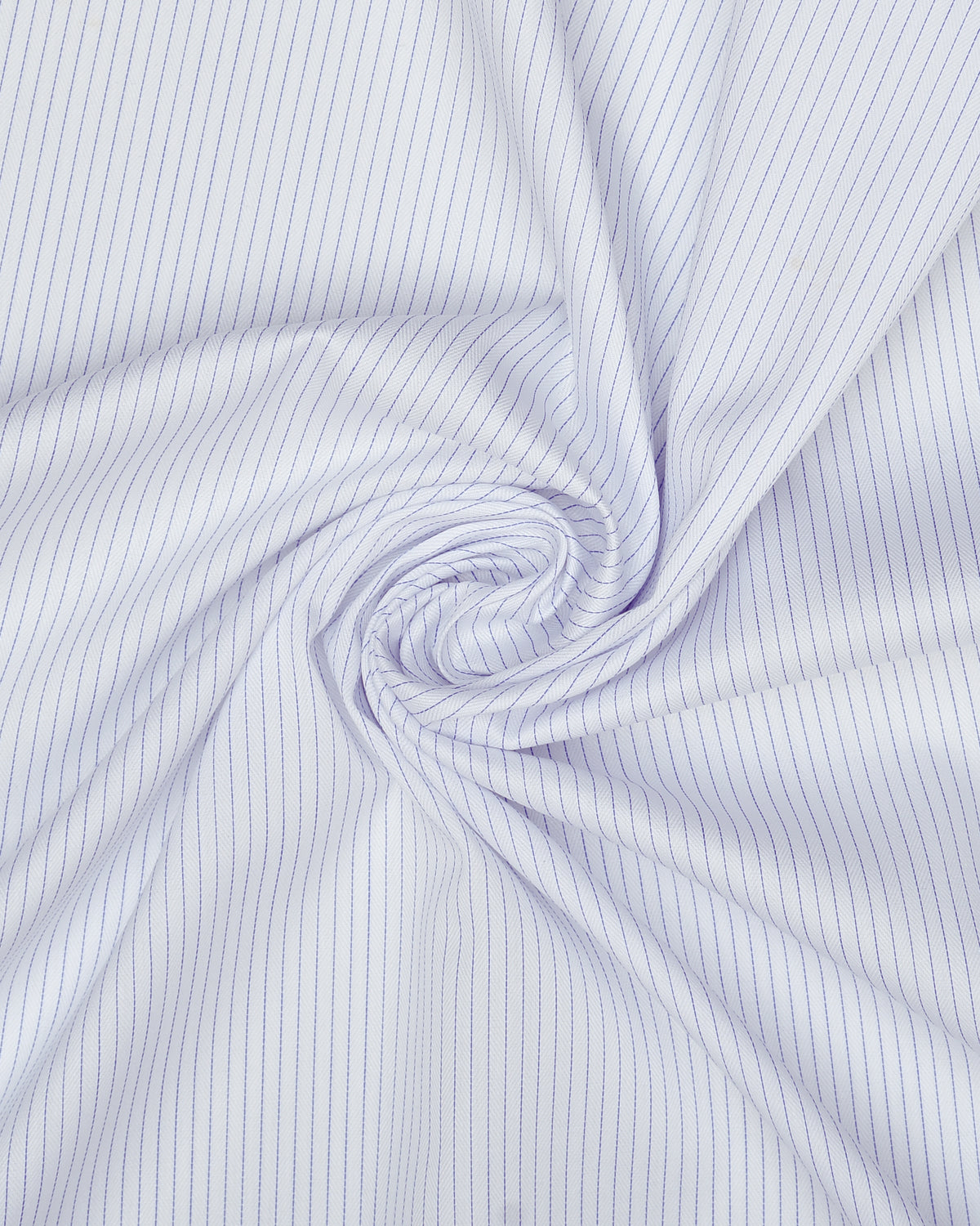 Nevron Wrinkle-Resistant White Herringbone with Blue stripes Shirt - 3
