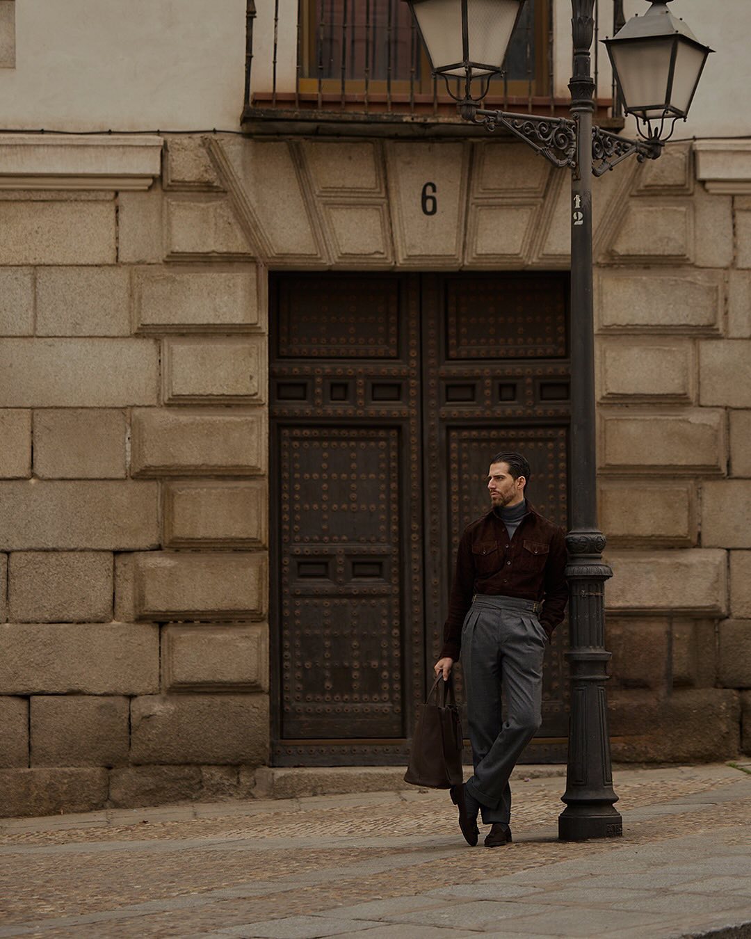 Gurkha Pant in Dugdale Dark Grey Wool Flannel - 8