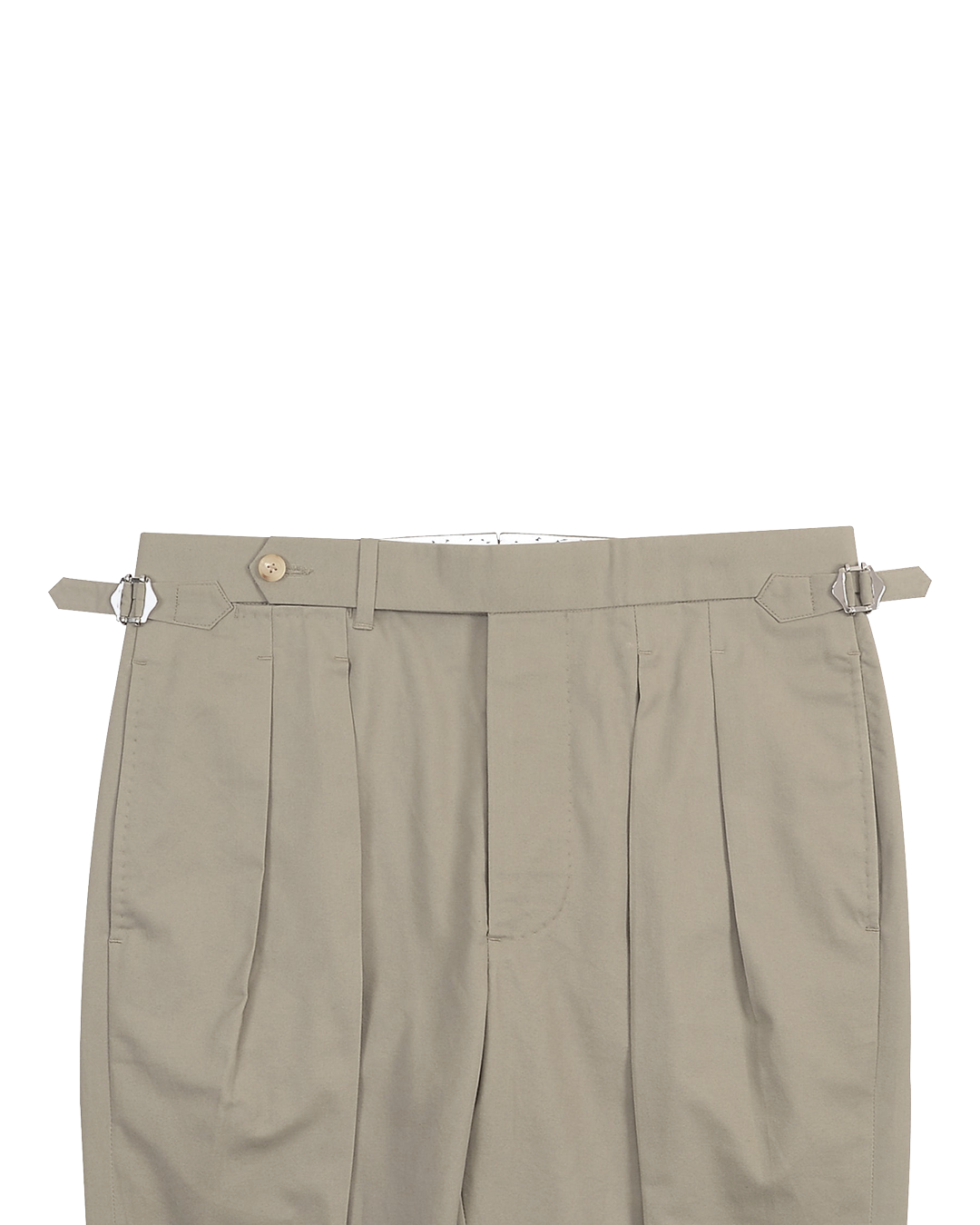 Soft Drab Cotton High Waisted Pant - 2
