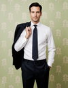 Navy Wool Pinstripes Suit