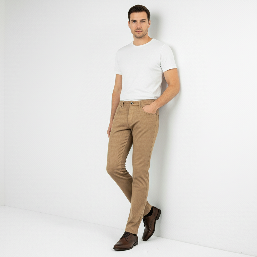 Camel Wool Jeans