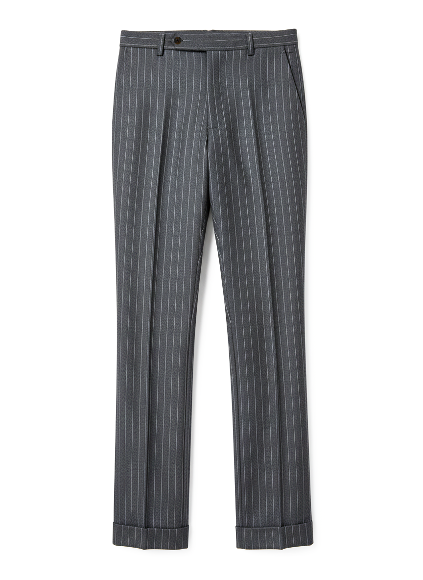 Grey Wool Pinstripes Suit