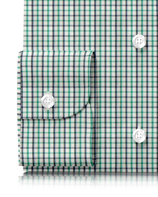 Green Black Tattersall Soft Twill - 3