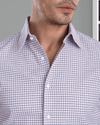 Navy Pink Tattersall Shirt