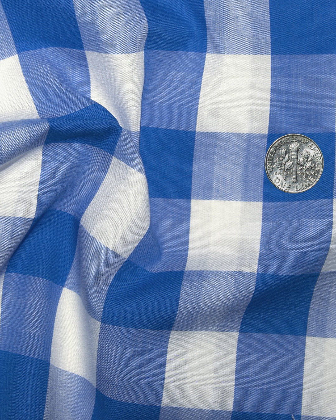 Friday Shirt: Blue White Macro Gingham - 4