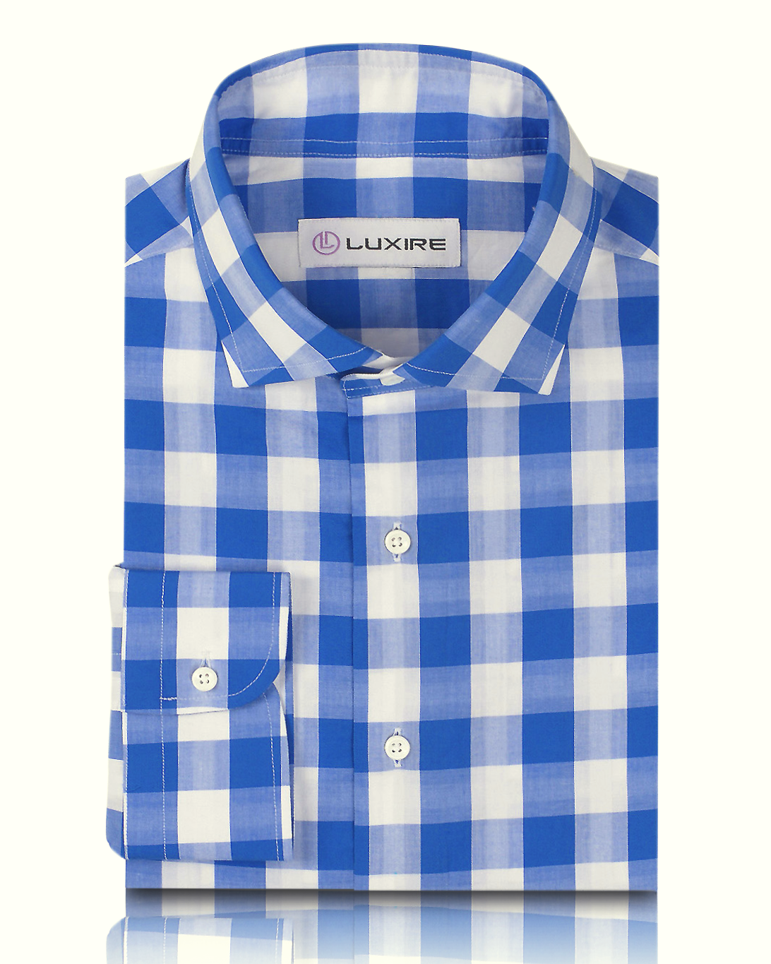 Friday Shirt: Blue White Macro Gingham - 1