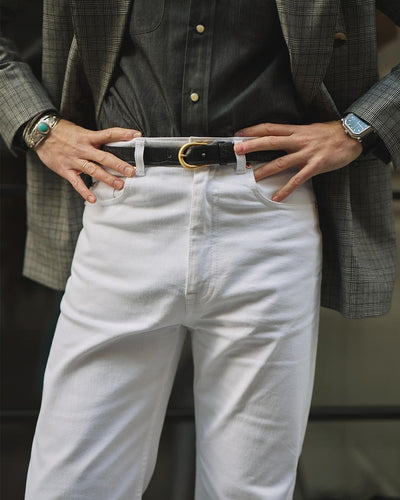 White Heavy Twill Jeans
