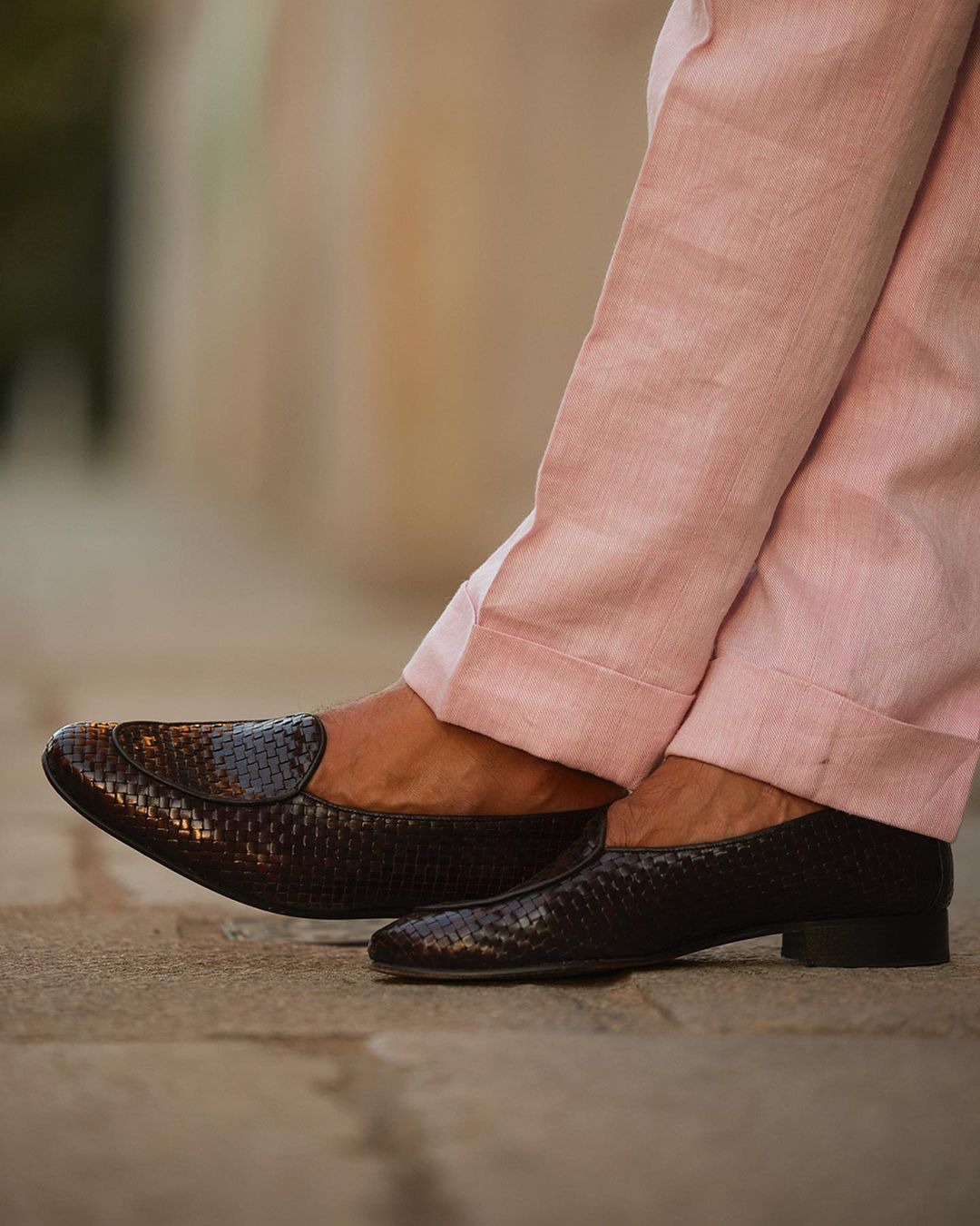 Gurkha Pants in Brisbane Linen Pink Twill - 4