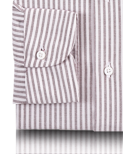 Maroon University Stripes Oxford Shirt - 8
