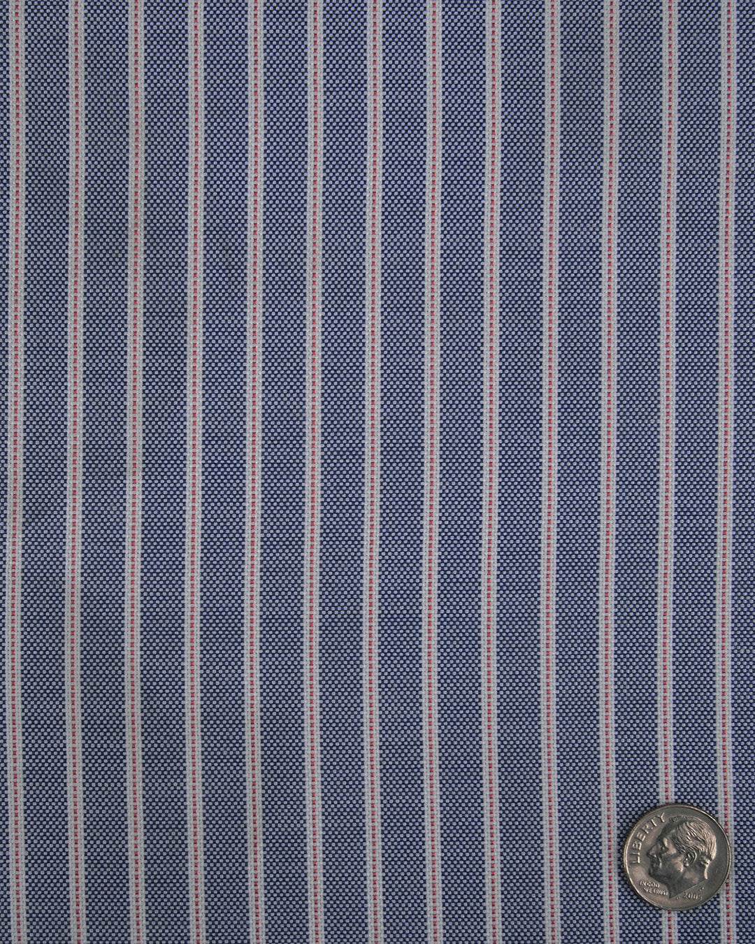 Navy Awning Red Pinstripes Oxford Shirt - 4