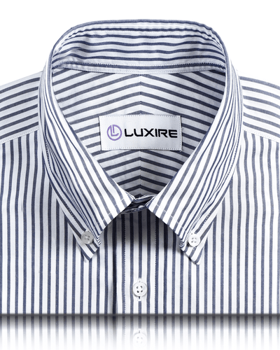 Navy Candy Stripes Pinpoint oxford Shirt