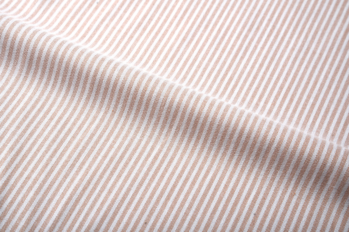 Pale Orange University Stripes Oxford Shirt - 4