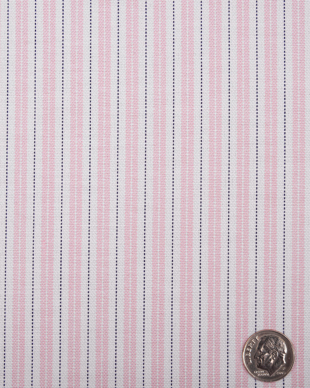 Alumo Oxford Soft Pink and Navy Alternate Stripes - 4