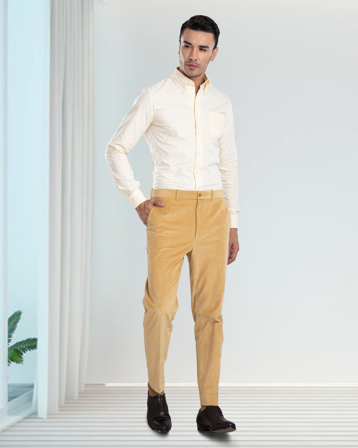 Pale Yellow Oxford Shirt - 3