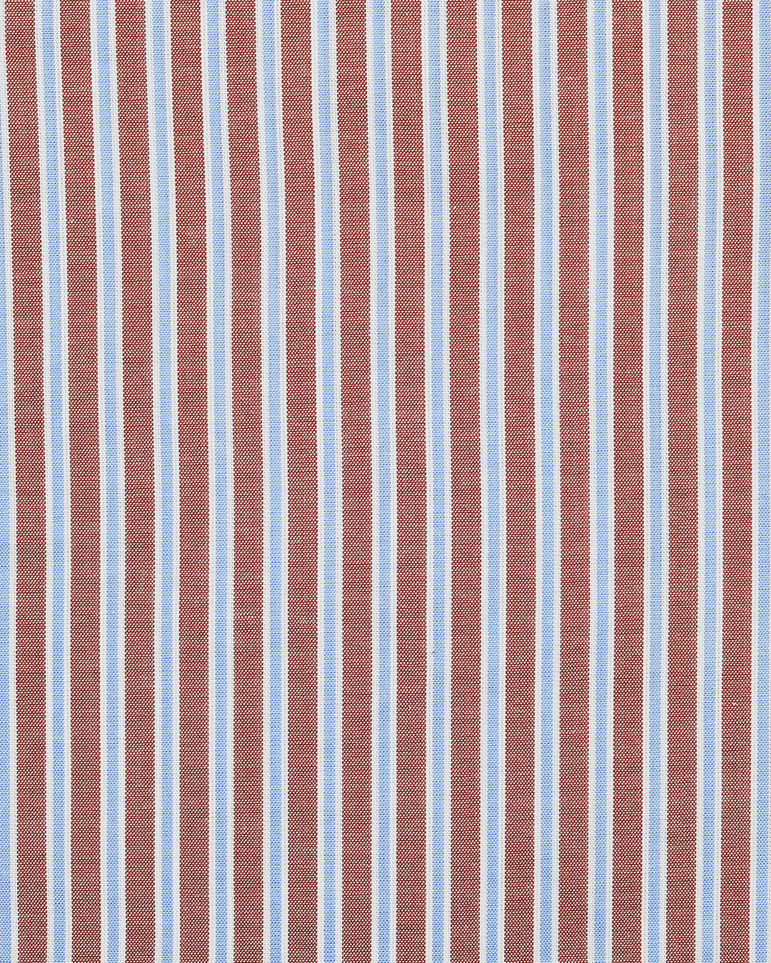 Blue White Rust Stripes Oxford Shirt - 4