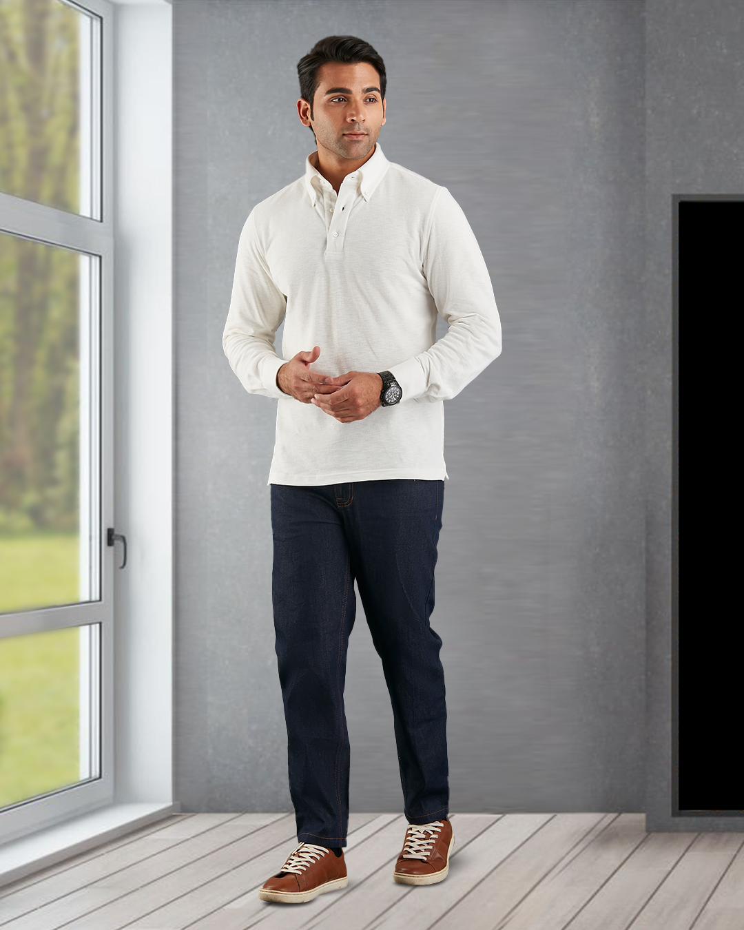 Ivory White Polo T-Shirt - 2