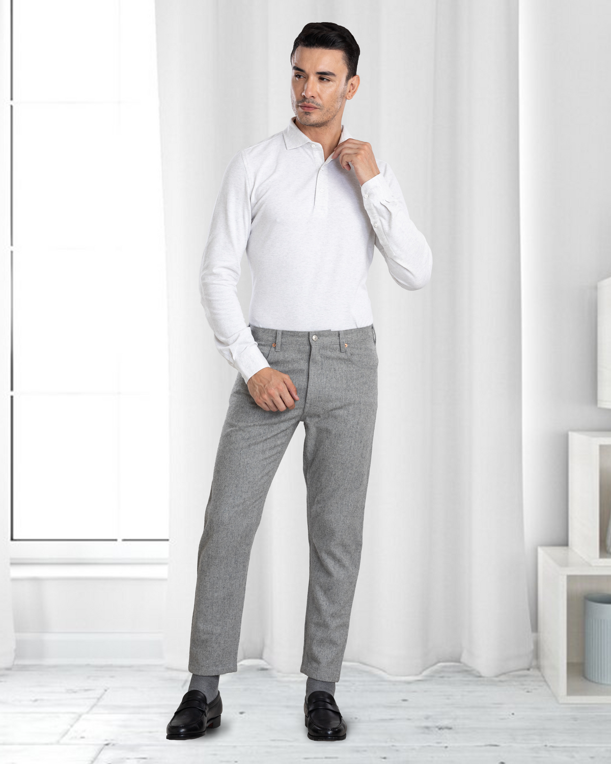 Polo Off White Heather - 6
