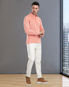 Orange White Heather Polo T-Shirt