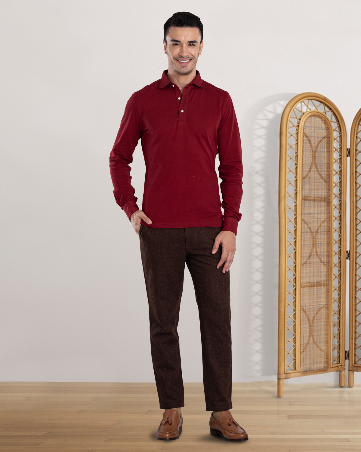 Maroon Polo T-Shirt - 5