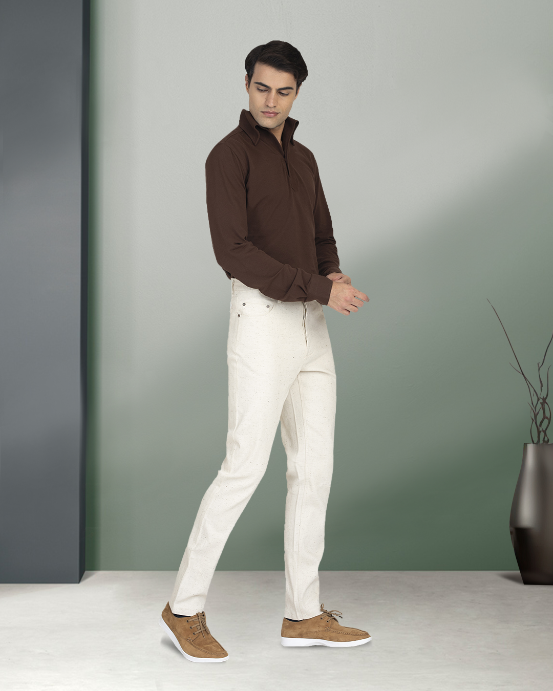 Stretchable Melange Denim Jeans - 2