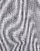 Close up of the custom linen shirt for men in black and white dress stripes by Luxire Clothing 2