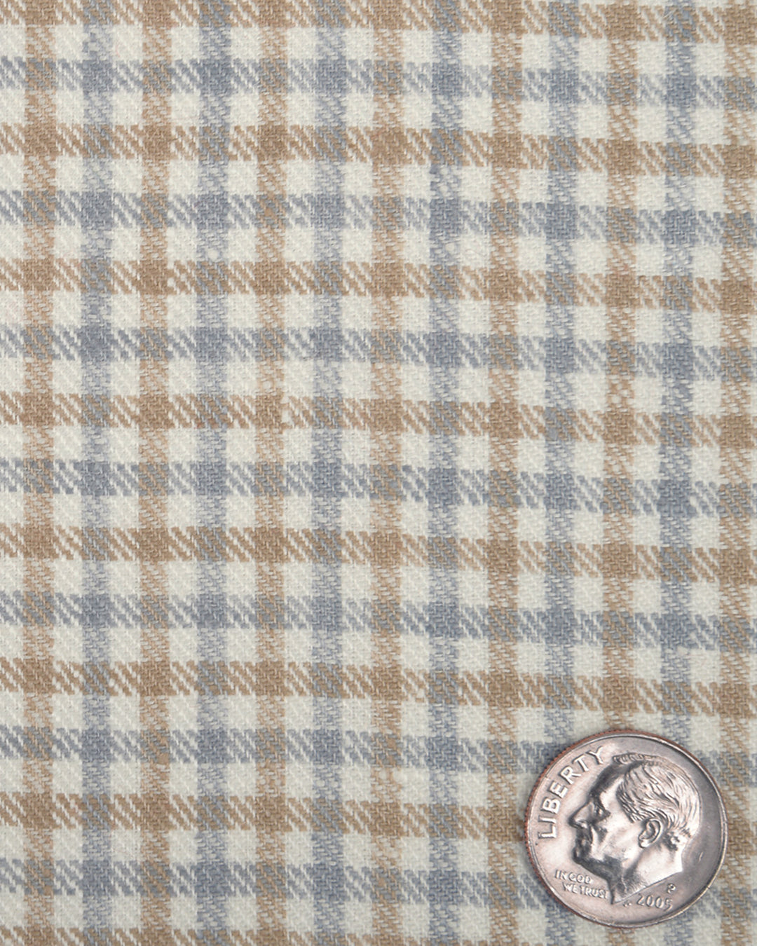 Linen: Bronze Silver Mini Checks - 4