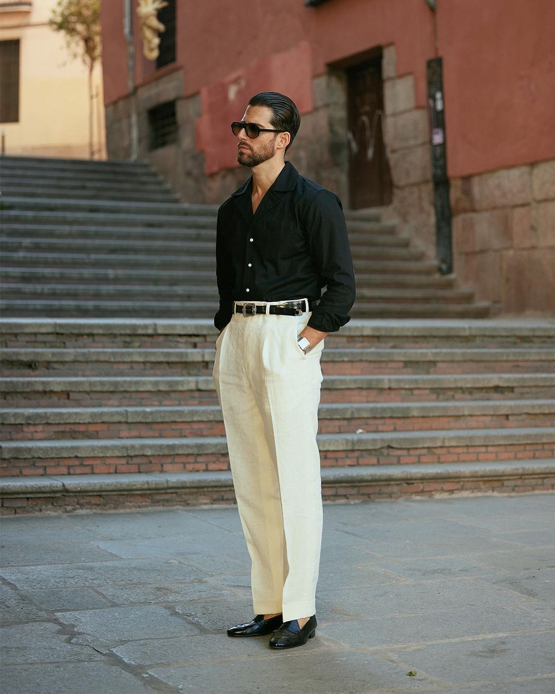 Black Linen Classic Shirt - 6