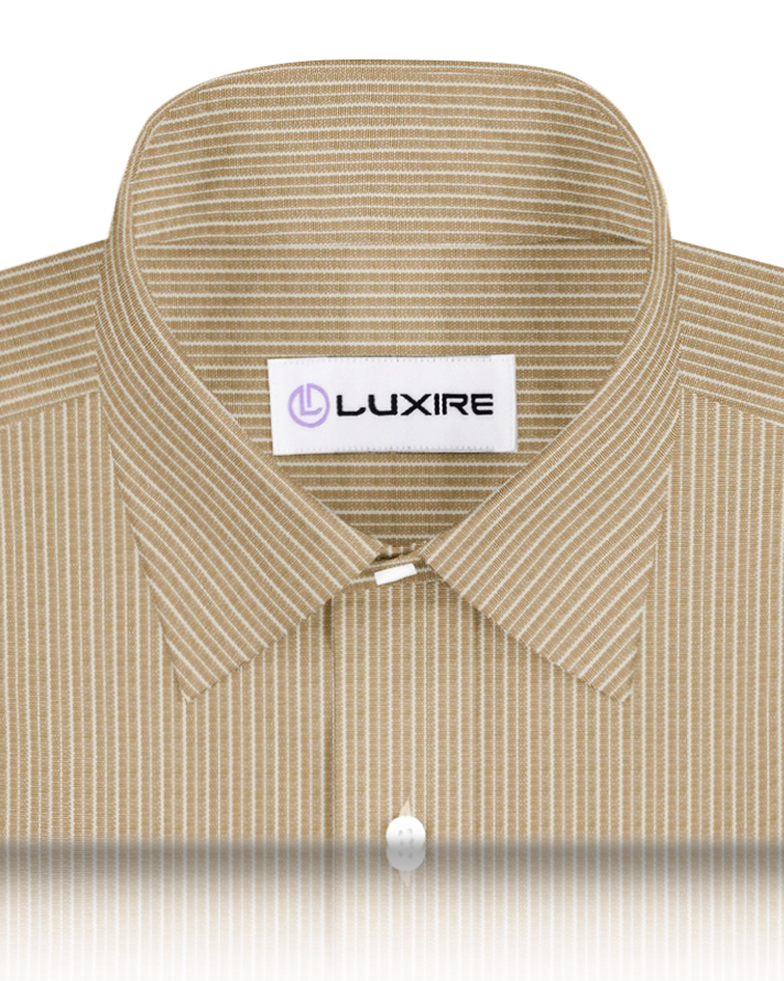 Cotton Linen: White Stripes On Ecru Shirt - 2