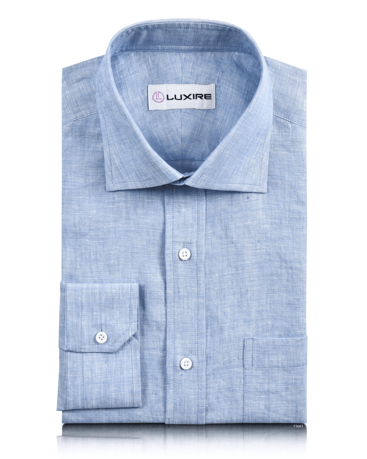 Linen Cotton: Light Blue Chambray Shirt - 1