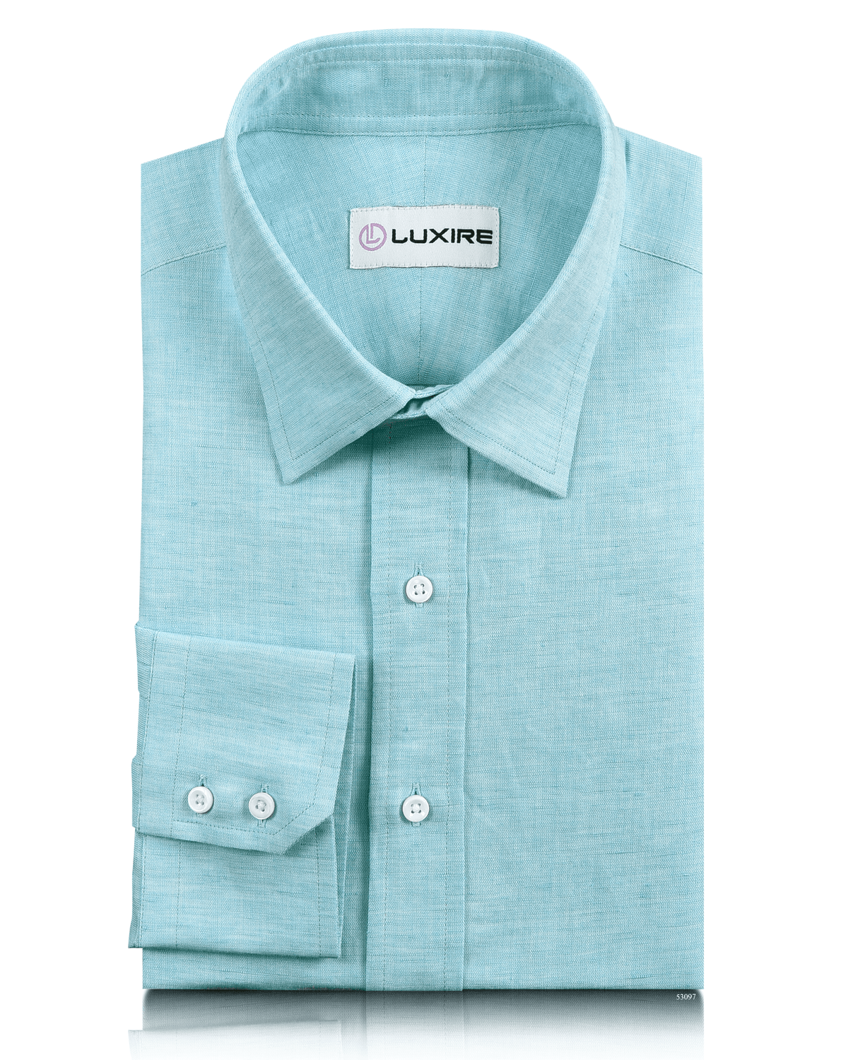 Mint Blue Cool Linen Cotton Shirt - 1