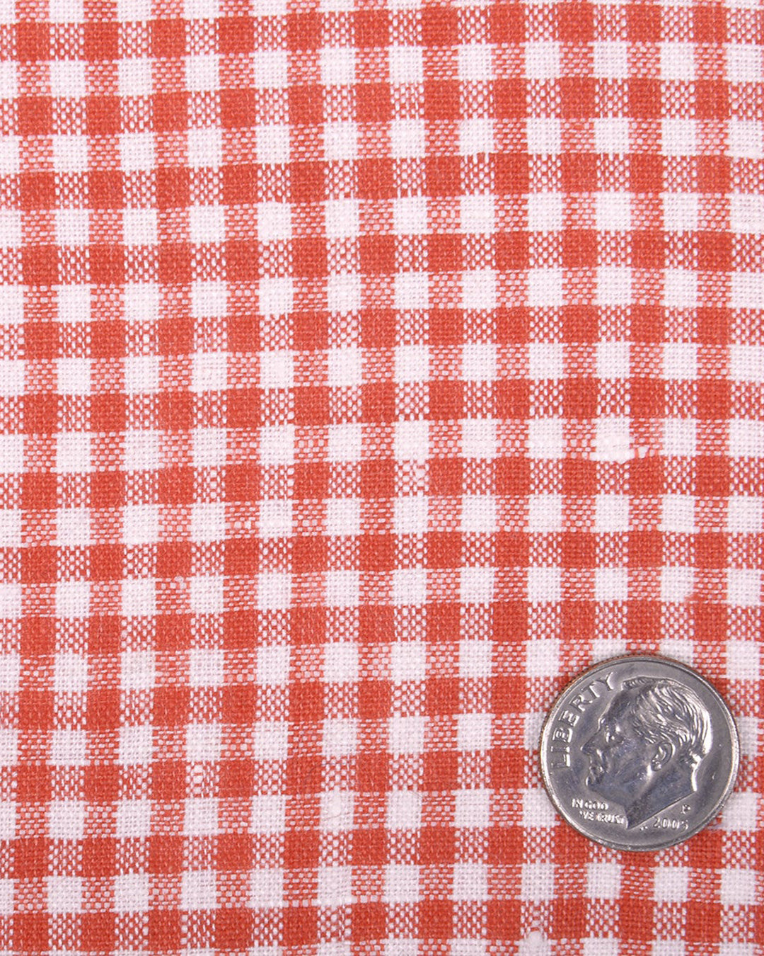 Linen: Red White Gingham Checks - 4