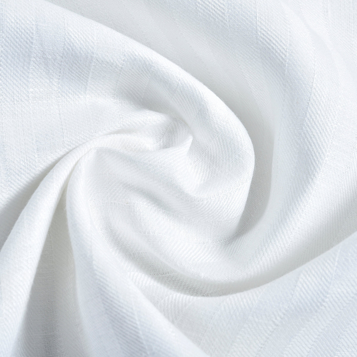 White Linen Shirt with Wide Stripes - 6