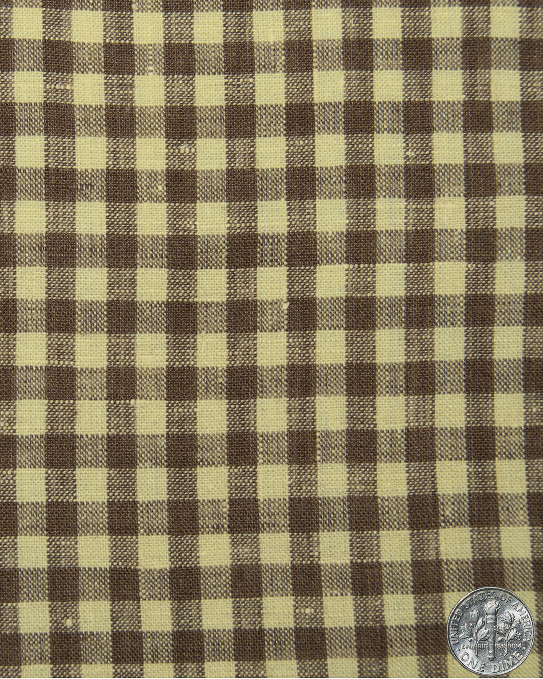 Linen:Yellow Brown Gingham Checks Shirt - 4