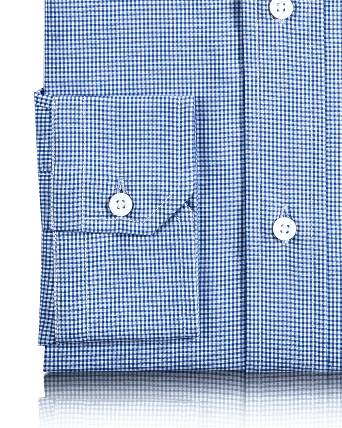 Blue Micro Gingham Checks Shirt - 3