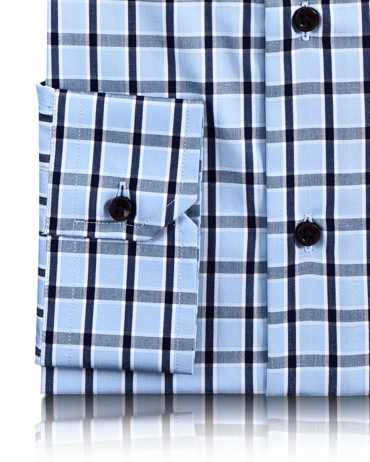 Blue Navy Checks Shirt - 3