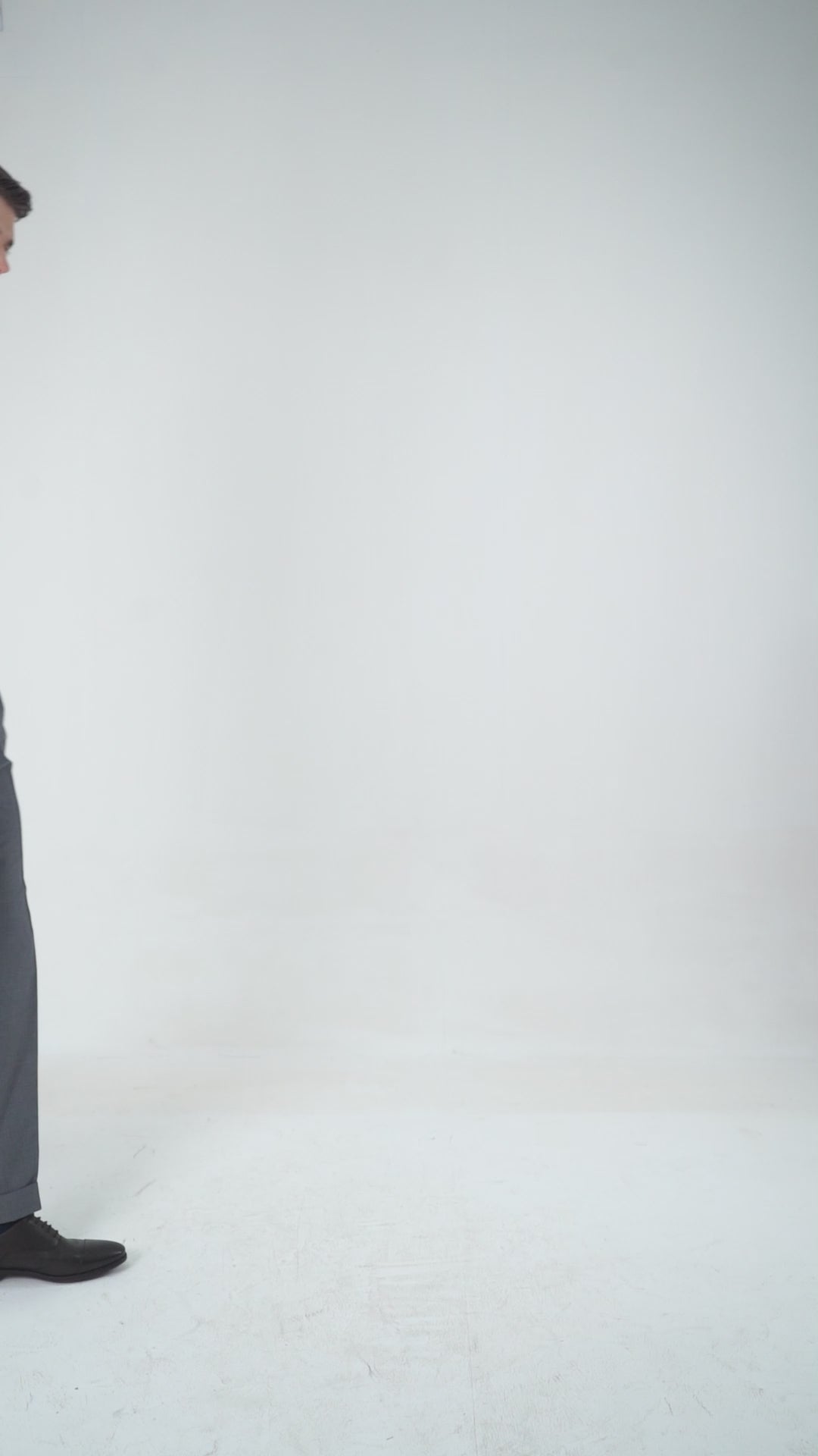 Pleated  Vitale Barberis Canonico Grey Dress Pant
