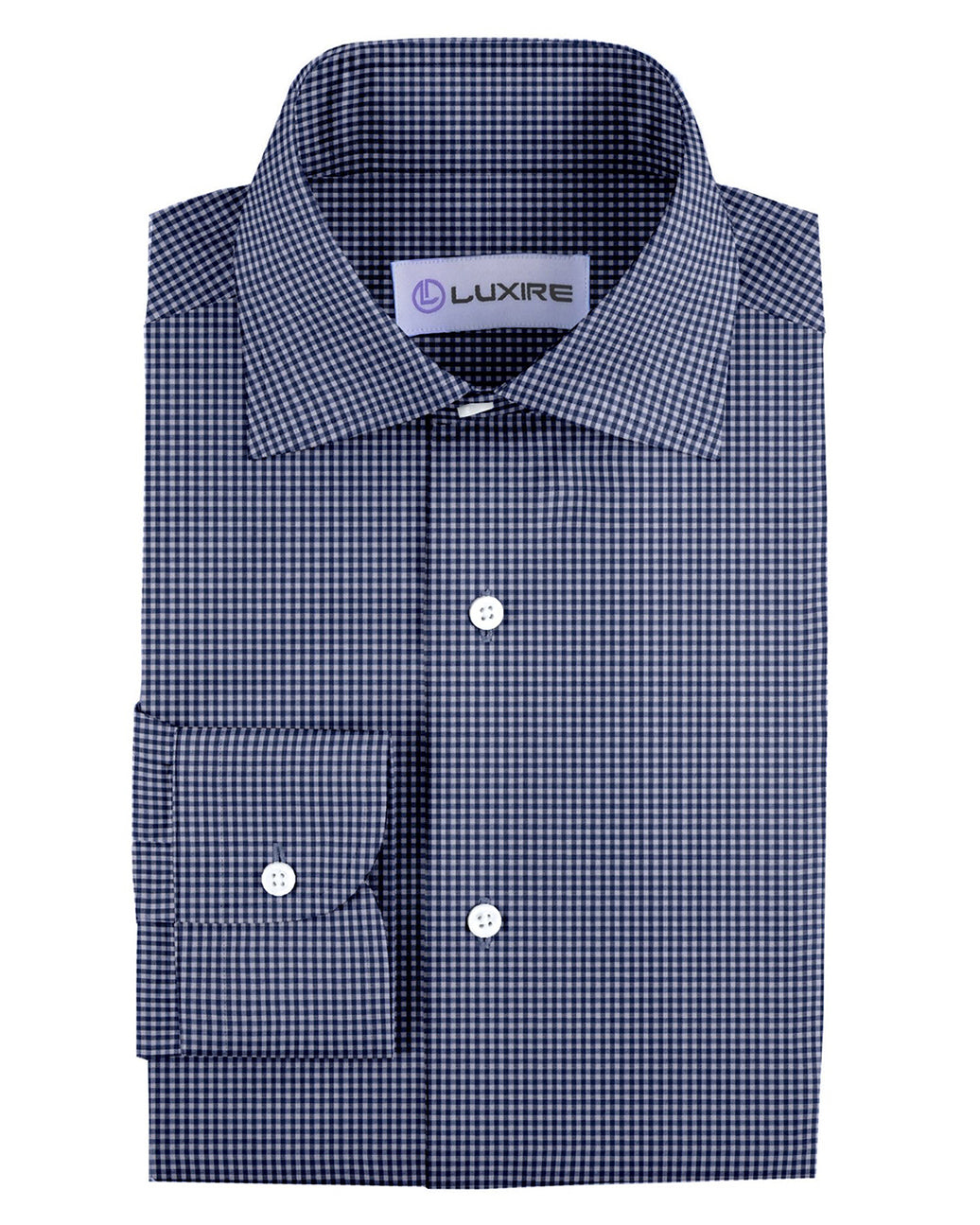 Oxford Blue Gingham Checks - 1