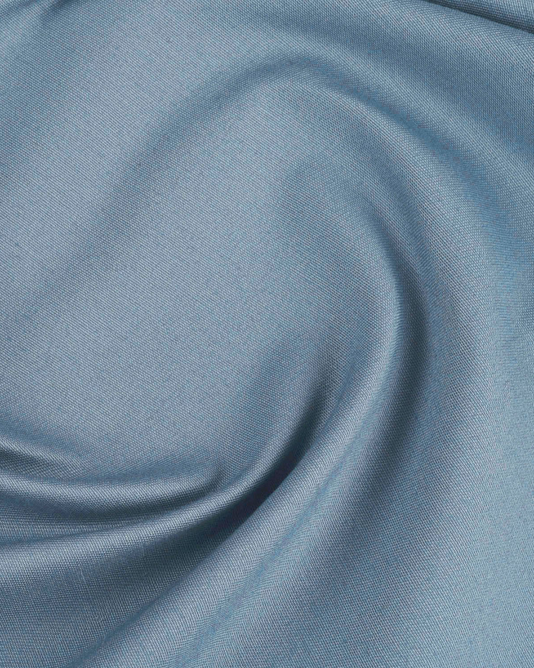 Cotton: Pigeon Blue Twill Chino - 2