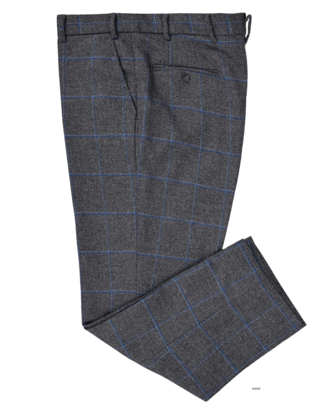Holland & Sherry Tweed Wool Blue Sky Blue on Darkgrey - 1