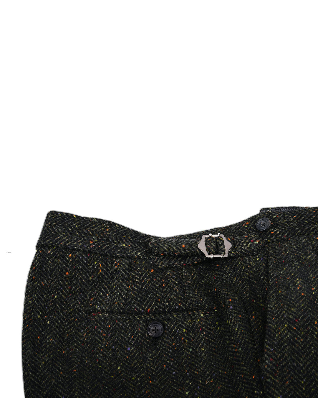 Molloy Herringbone Donegal Tweed Pants - Forest - 2