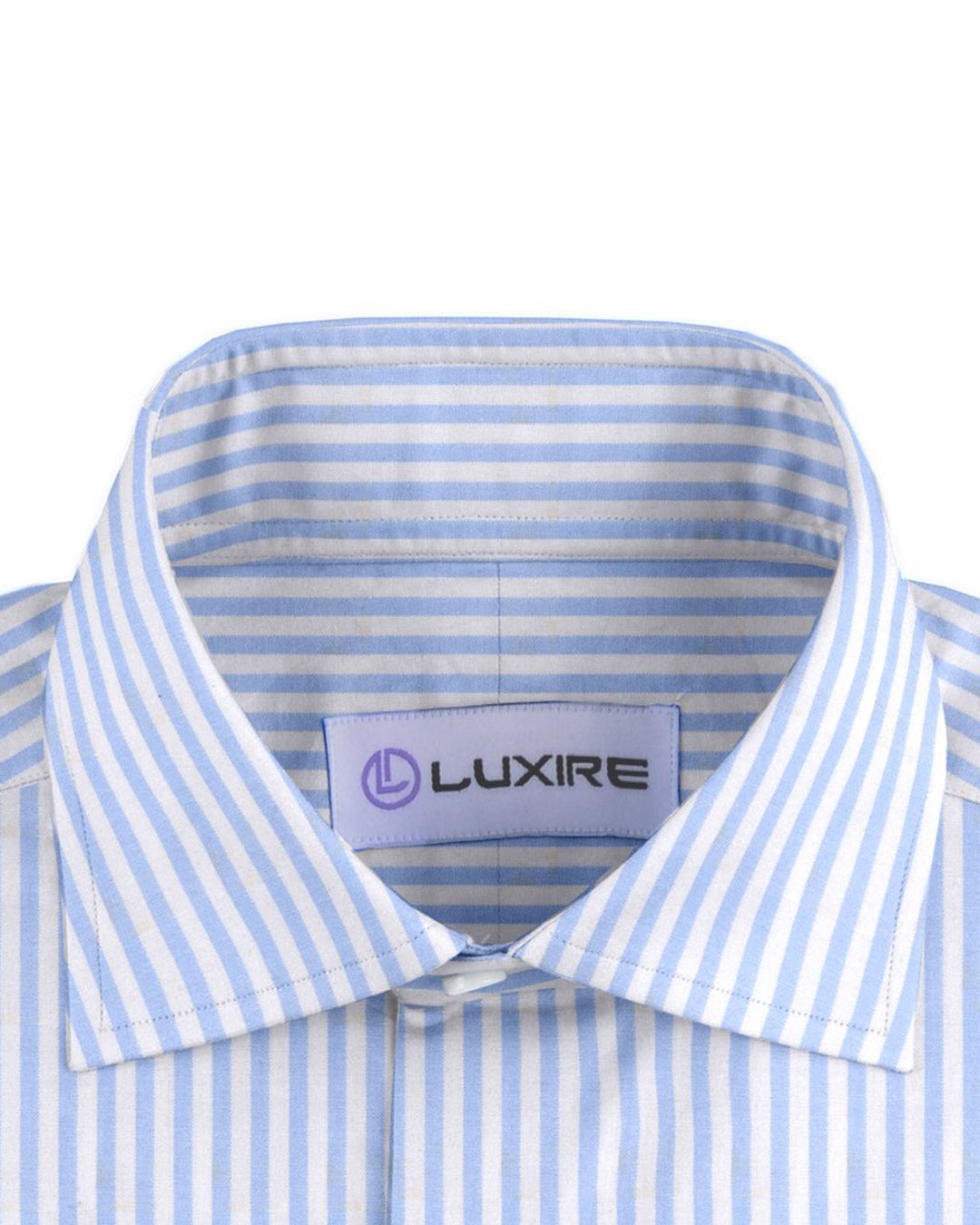 Powder Blue White Candy Stripes Seersucker - 2