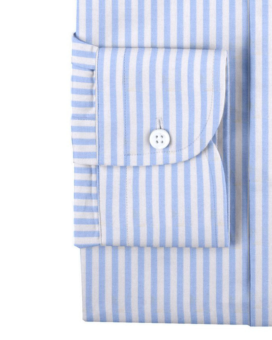 Powder Blue White Candy Stripes Seersucker - 3