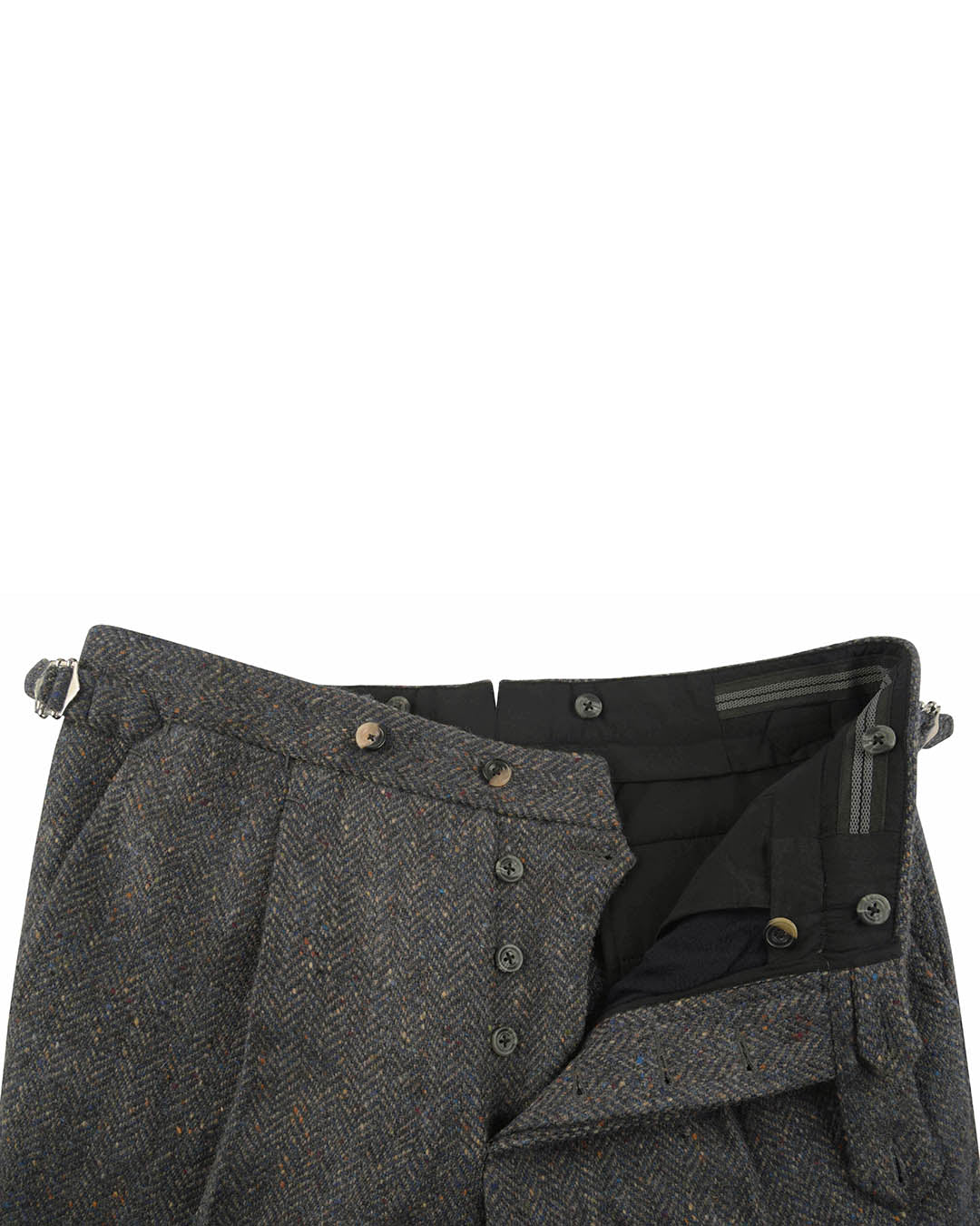 Molloy Herringbone Donegal Tweed Pants - Indigo - 3