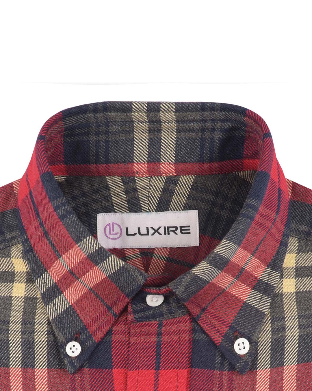 Red Navy Tartan Twill - 2