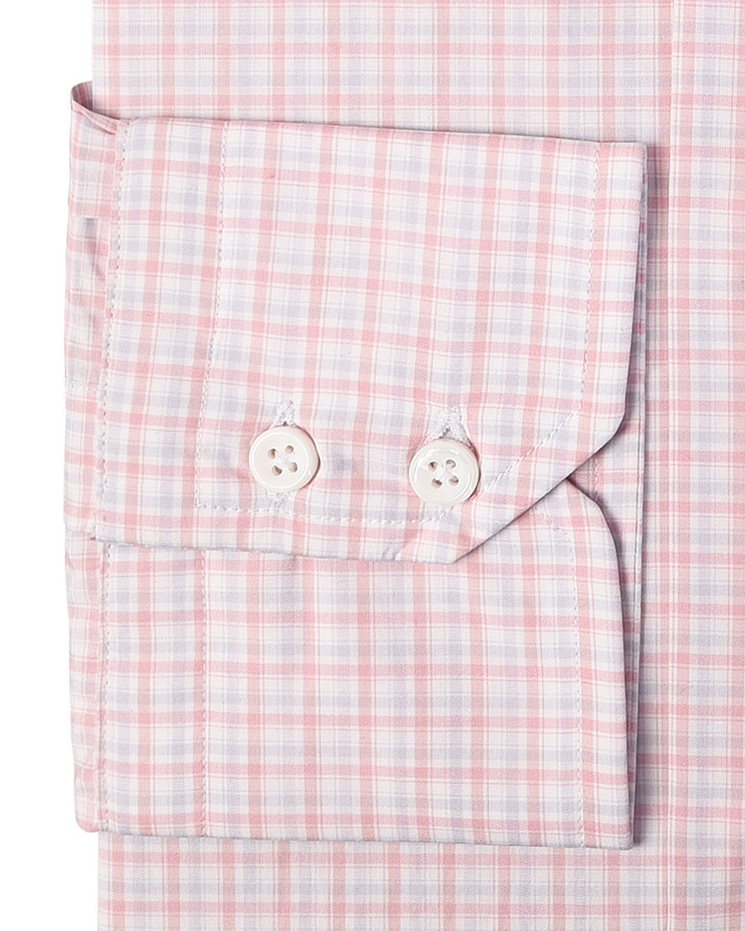 Alumo Salmon Pink and Grey Mini Tartan Checks - 3