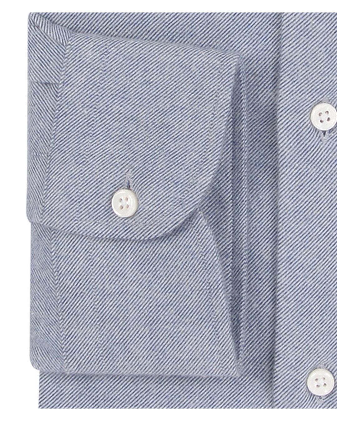 Teal Blue Twill Flannel Shirt - 3