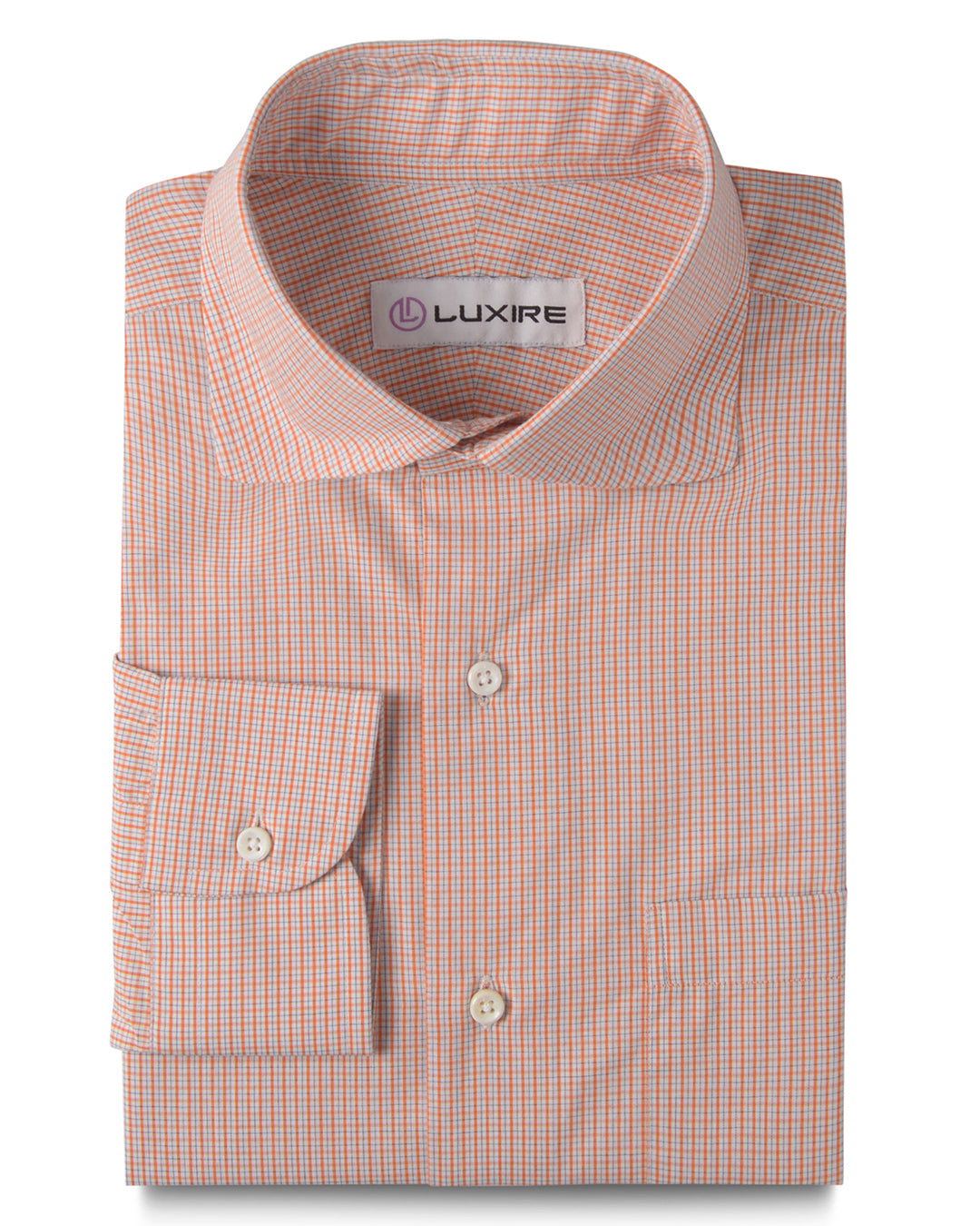 Orange Blue Tattersall Checks - 1